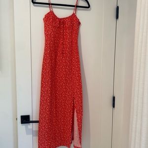 Xs red floral dress